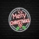 Merry Christmas Double Circle Neon Sign