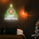 Merry Christmas Flower Tree Neon Sign