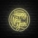 Happy New Year Circle Neon Sign