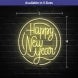 Happy New Year Circle Neon Sign