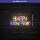 Happy New Year Colourful Neon Sign