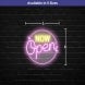 Now Open Round Neon Sign