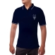 Men's Blue Polo Shirt - Printed