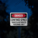 Confined Space Trained & Authorized Personnel Aluminum Sign (Reflective)