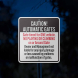 Gate Warning Aluminum Sign (Reflective)