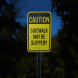 Caution Sidewalk Aluminum Sign (Reflective)