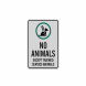 No Animals Except Trained Service Animals Aluminum Sign (Reflective)