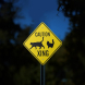 Caution Cat With Kittens Xing Aluminum Sign (Reflective)