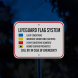 Lifeguard Flag System Aluminum Sign (Reflective)