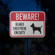 Beware Of Dog Breed Aluminum Sign (Reflective)