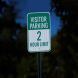 Visitor Parking 2 Hour Limit Aluminum Sign (EGR Reflective)
