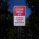 Customer Parking Violators Will Be Towed Aluminum Sign (Reflective)