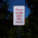 Please Return Carts Aluminum Sign (Reflective)