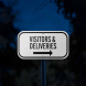 Visitors & Deliveries Parking Aluminum Sign (Reflective)
