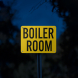Boiler Room Door Aluminum Sign (Reflective)