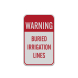Buried Irrigation Lines Aluminum Sign (Reflective)