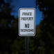 North Carolina No Trespassing Aluminum Sign (Reflective)
