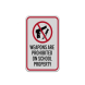 Weapons Are Prohibited On School Property Aluminum Sign (Reflective)