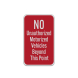 No Unauthorized Motorized Vehicles Aluminum Sign (Reflective)