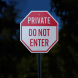Private Do Not Enter Aluminum Sign (Reflective)