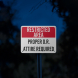 Restricted Area Aluminum Sign (Reflective)