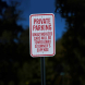 Private Parking Tow Away Aluminum Sign (EGR Reflective)