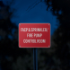 FACP & Sprinkler Fire Pump Control Room Aluminum Sign (Reflective)