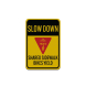 Slow Down Bike Aluminum Sign (Reflective)