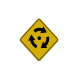 Warning Clockwise Roundabout Aluminum Sign (Reflective)