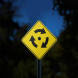 Warning Clockwise Roundabout Aluminum Sign (Reflective)