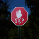Stop With A Hand Symbol Aluminum Sign (Reflective)