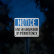 Enter Grain Bin By Permit Aluminum Sign (Reflective)