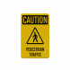 OSHA Pedestrian Traffic Aluminum Sign (Reflective)