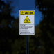 ANSI Caution RF Hazard Aluminum Sign (Reflective)
