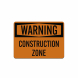 OSHA Construction Zone Aluminum Sign (Reflective)