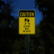 Caution Slippery When Wet Or Icy Aluminum Sign (Reflective)