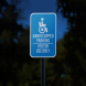 Handicapped Parking Visitor Use Only Aluminum Sign (Reflective)