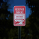 Reserved Parking Unauthorized Vehicles Towed Aluminum Sign (Reflective)