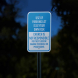Use Of Parking Lot Is At Your Own Risk Aluminum Sign (Reflective)