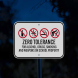 Zero Tolerance For Alcohol Drugs Aluminum Sign (Reflective)