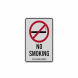 California No Smoking Symbol Aluminum Sign (Reflective)