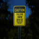 Falling Snow & Ice Park At Your Own Risk Aluminum Sign (Reflective)