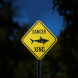 Danger Sharks Crossing Aluminum Sign (Reflective)