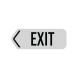 Exit Arrow Aluminum Sign (Reflective)