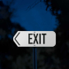 Exit Arrow Aluminum Sign (Reflective)