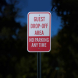 No Parking Guest Dropoff Area Aluminum Sign (Reflective)