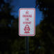 No Parking Fire Hydrant Aluminum Sign (Reflective)