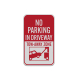No Parking In Driveway Tow Away Aluminum Sign (Reflective)