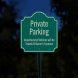 Private Parking, Towed Away Aluminum Sign (HIP Reflective)