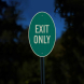 Oval Exit Only Parking Aluminum Sign (EGR Reflective)